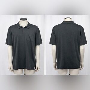 Vuori Polo Shirt XXL Gray Performance Stretch Short Sleeve Pocket Athletic